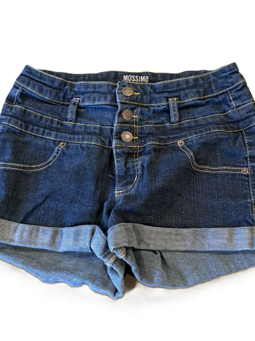 Mossimo Supply Women's Mid Rise Dark Wash Denim Shorts Size 8/29